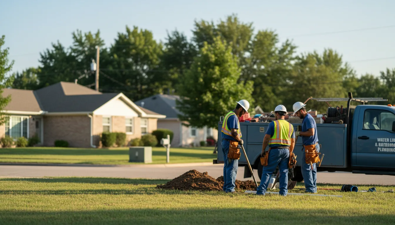Residential water line and bathroom plumbing service in Sulphur Springs, AR
